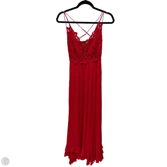 Dress Casual Maxi By Free People In Red, Size: M