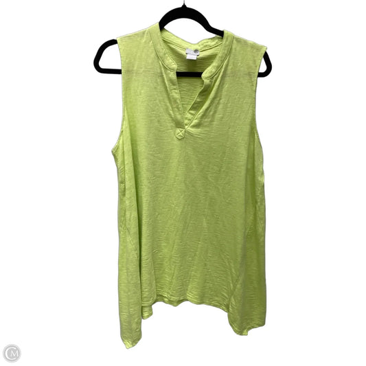 Top Sleeveless By Chicos In Green, Size: Xl