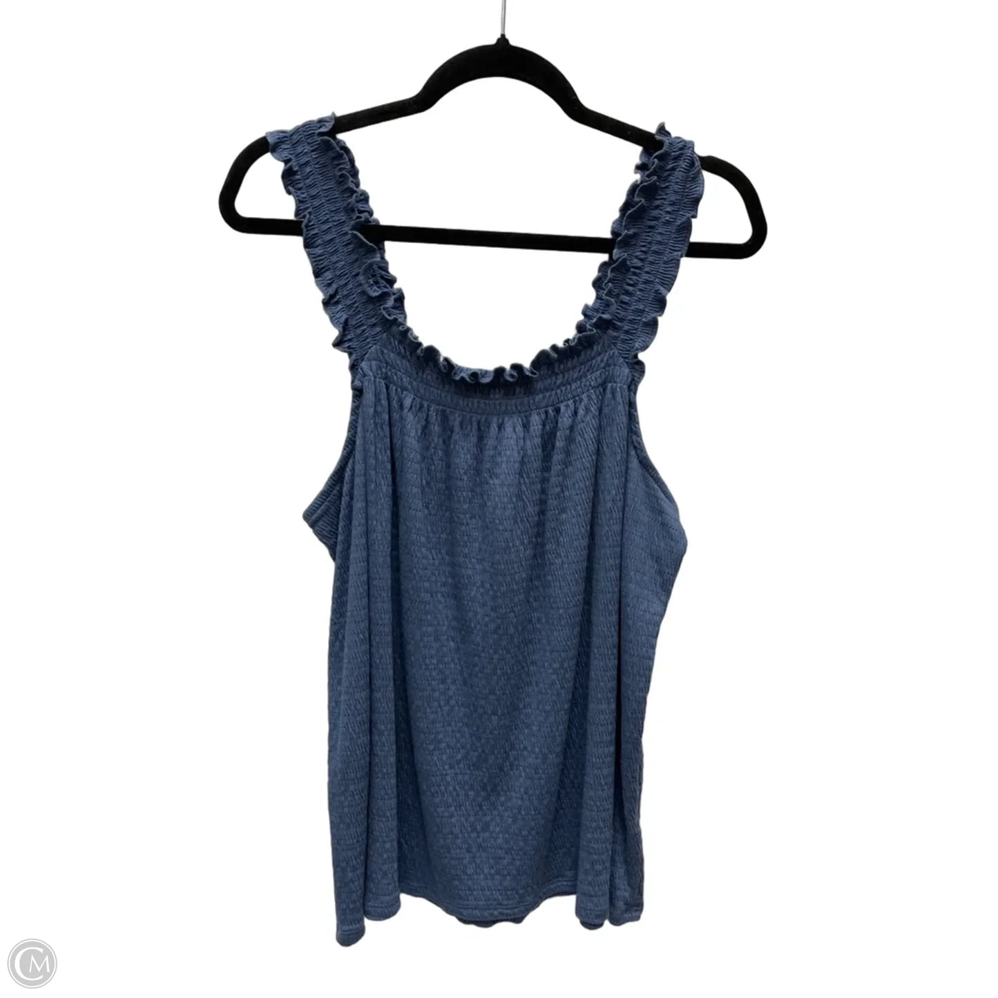 Top Sleeveless By Lc Lauren Conrad In Blue, Size: 1x