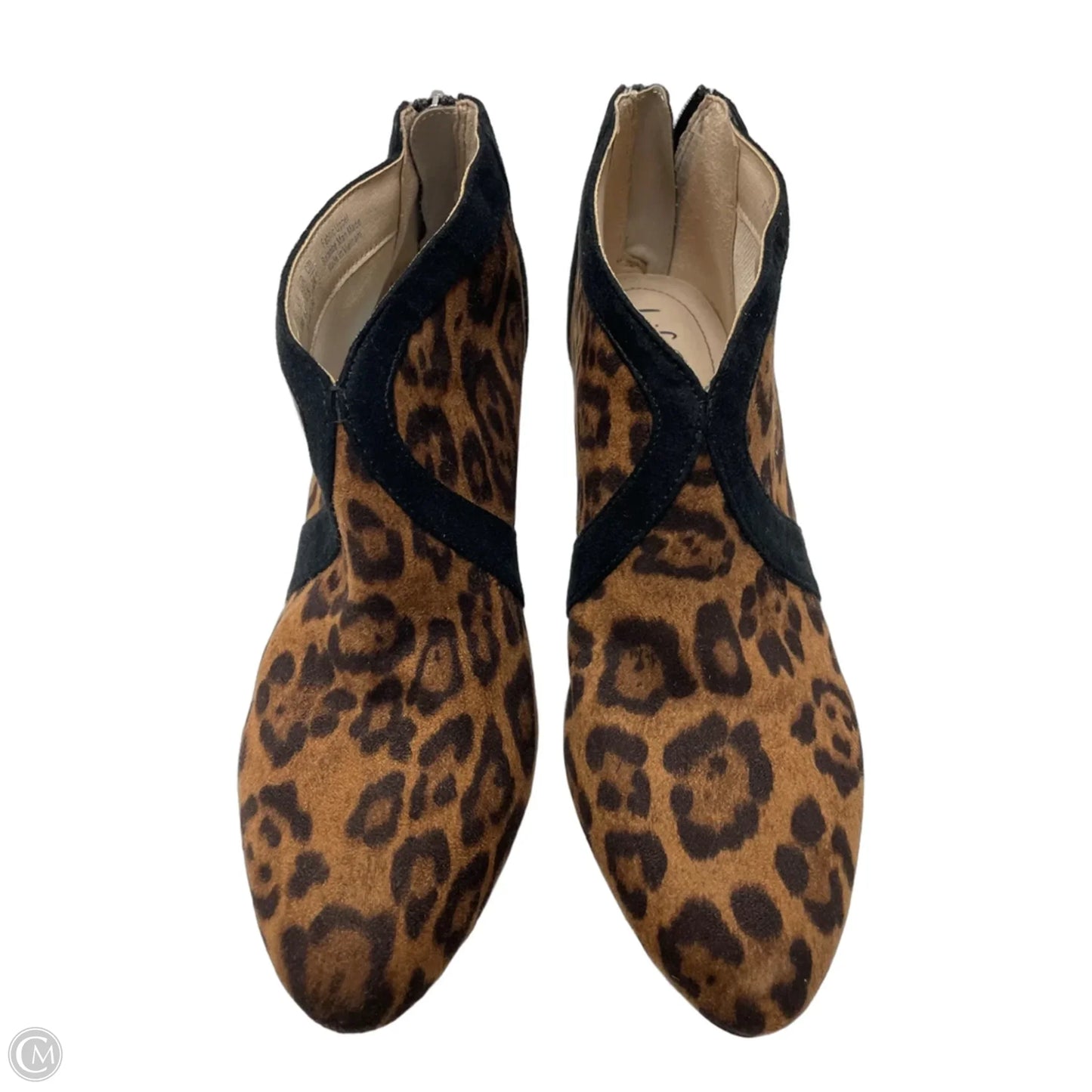 Boots Ankle Heels By Life Stride In Animal Print, Size: 7.5