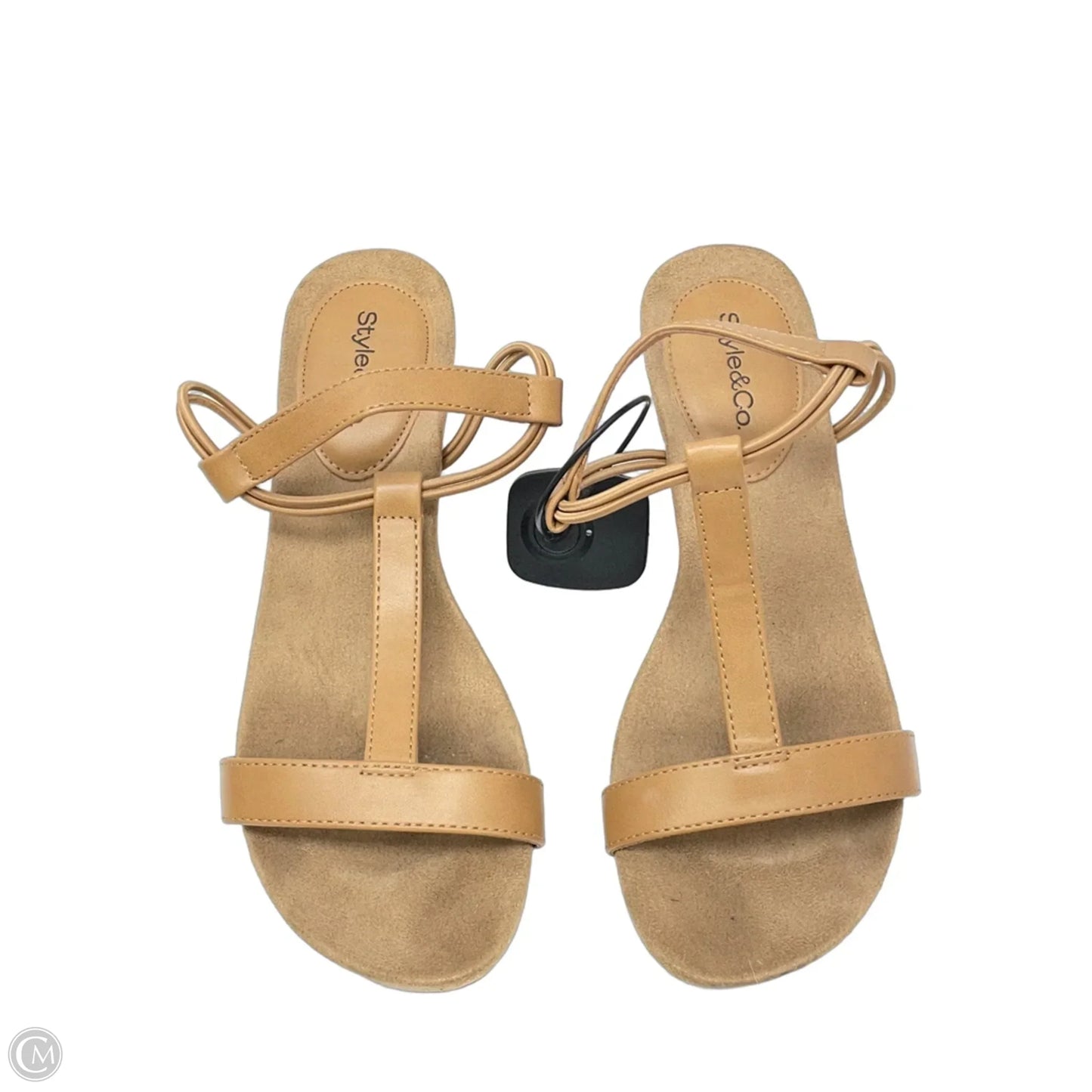 Sandals Heels Wedge By Style And Company In Brown, Size: 6