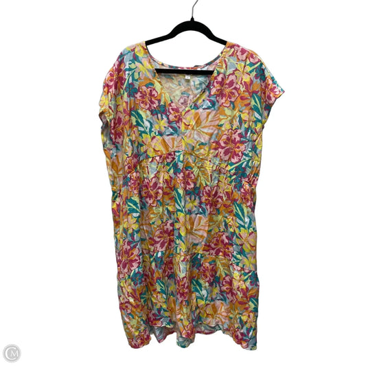 Dress Casual Short By Time And Tru In Floral Print, Size: Xl