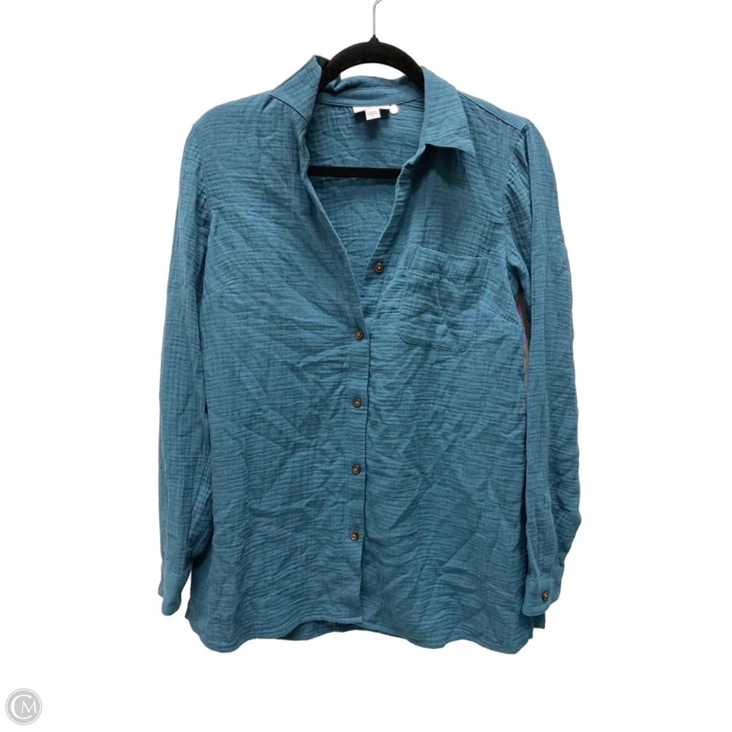 Top Long Sleeve By J. Jill In Teal, Size: Xs