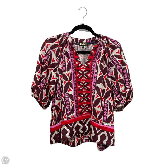 Blouse Short Sleeve By Thml In Multi-colored, Size: S