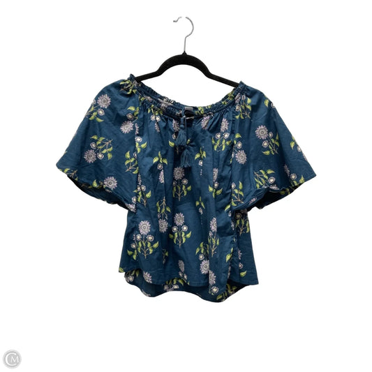 Blouse Short Sleeve By Old Navy In Floral Print, Size: M