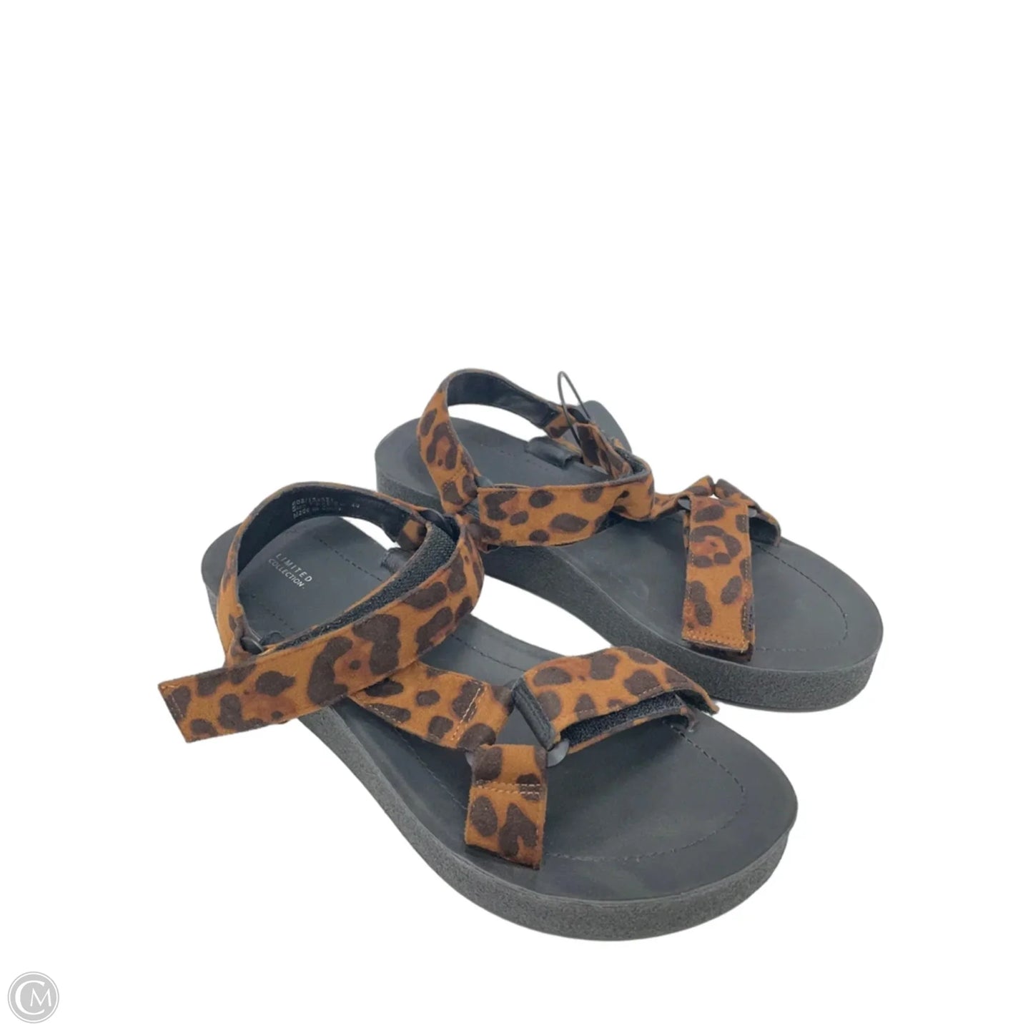 Sandals Heels Wedge By Limited In Animal Print, Size: 7