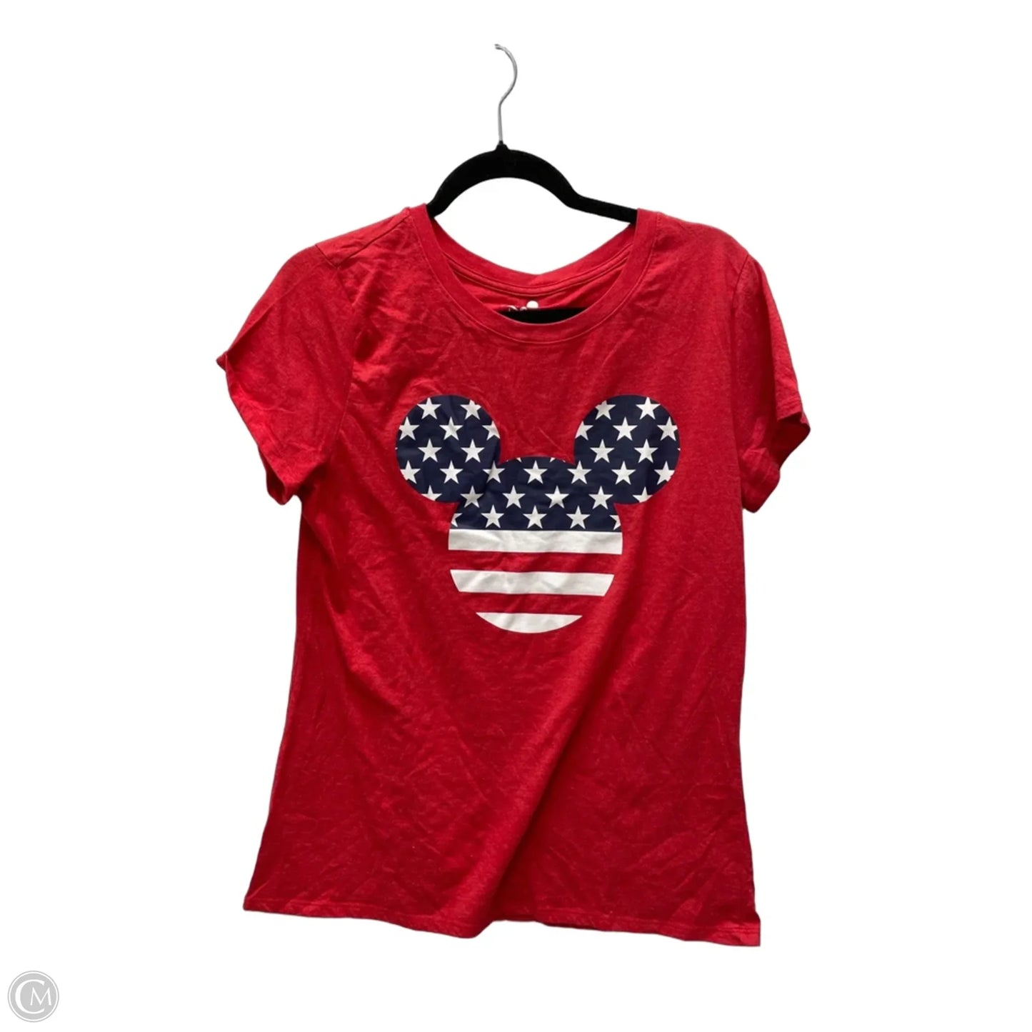 Top Short Sleeve By Disney In Red, Size: M