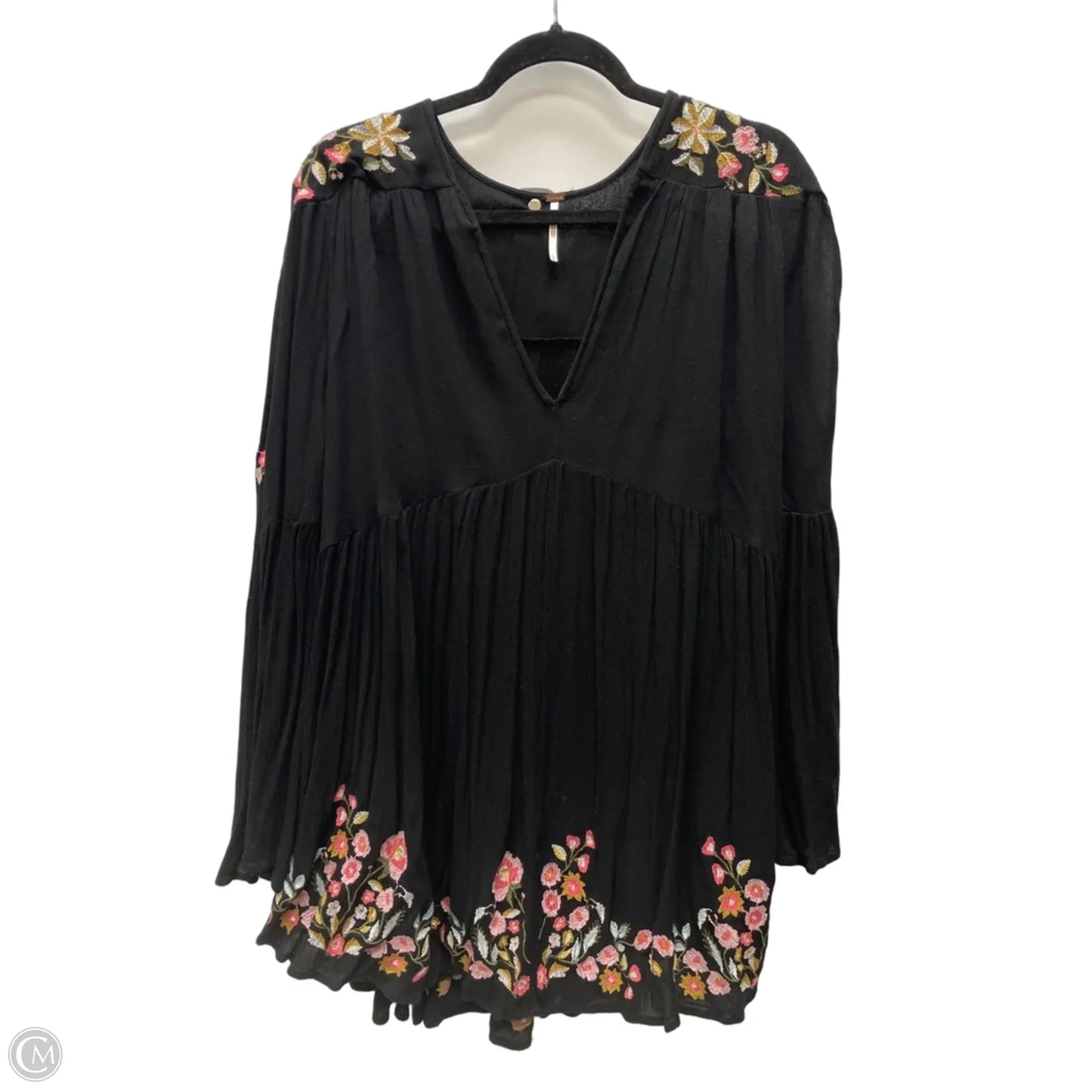 Tunic Long Sleeve By Free People In Black, Size: S