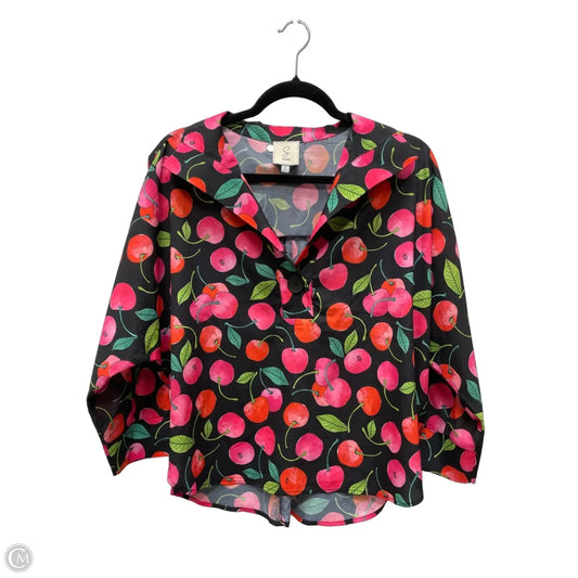 Blouse Short Sleeve By Sioni In Multi-colored, Size: M