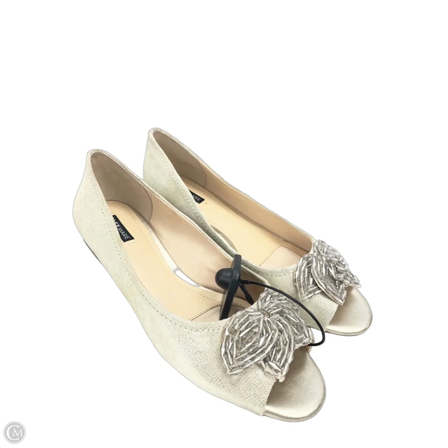 Shoes Heels Wedge By Alex Marie In Gold & Silver, Size: 9