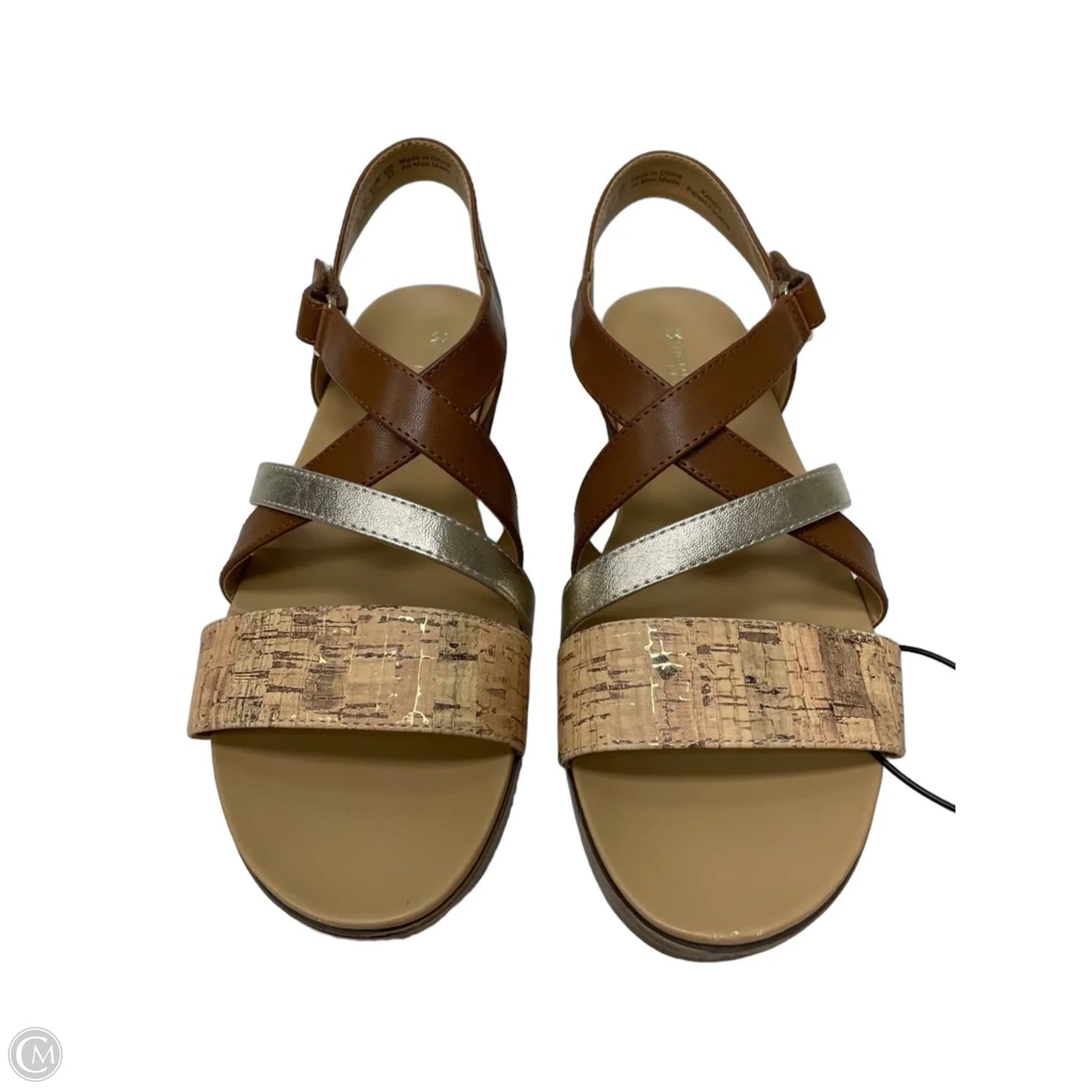 Sandals Flats By Naturalizer In Brown & Tan, Size: 10