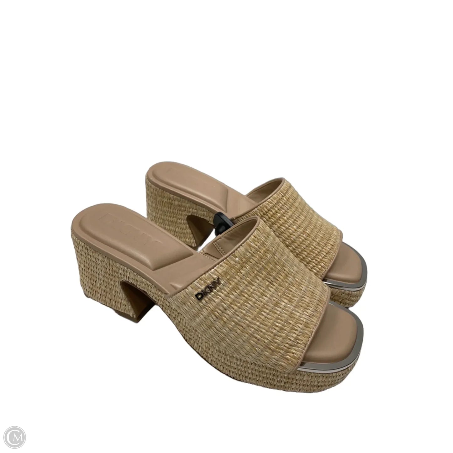 Sandals Heels Block By Dkny In Tan, Size: 9.5