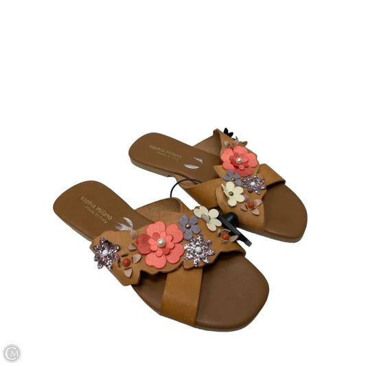 Sandals Flats By SOPHIA MILANO  In Floral Print, Size: 6.5