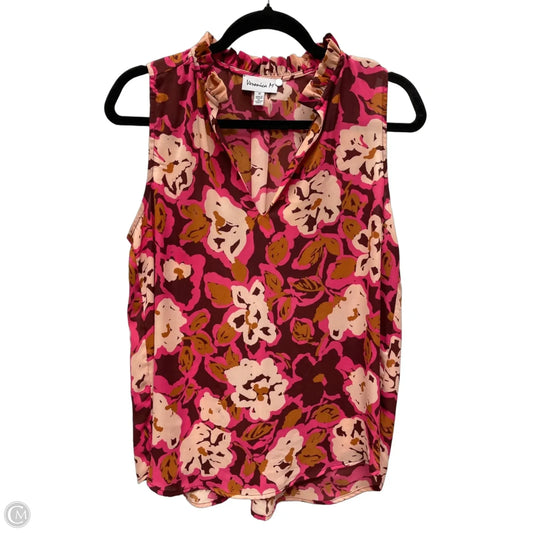 Blouse Sleeveless By Veronica M In Floral Print, Size: M