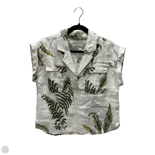 Top Short Sleeve By Anthropologie In Tropical Print, Size: S