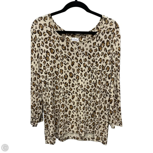 Top Long Sleeve By Chicos In Animal Print, Size: L