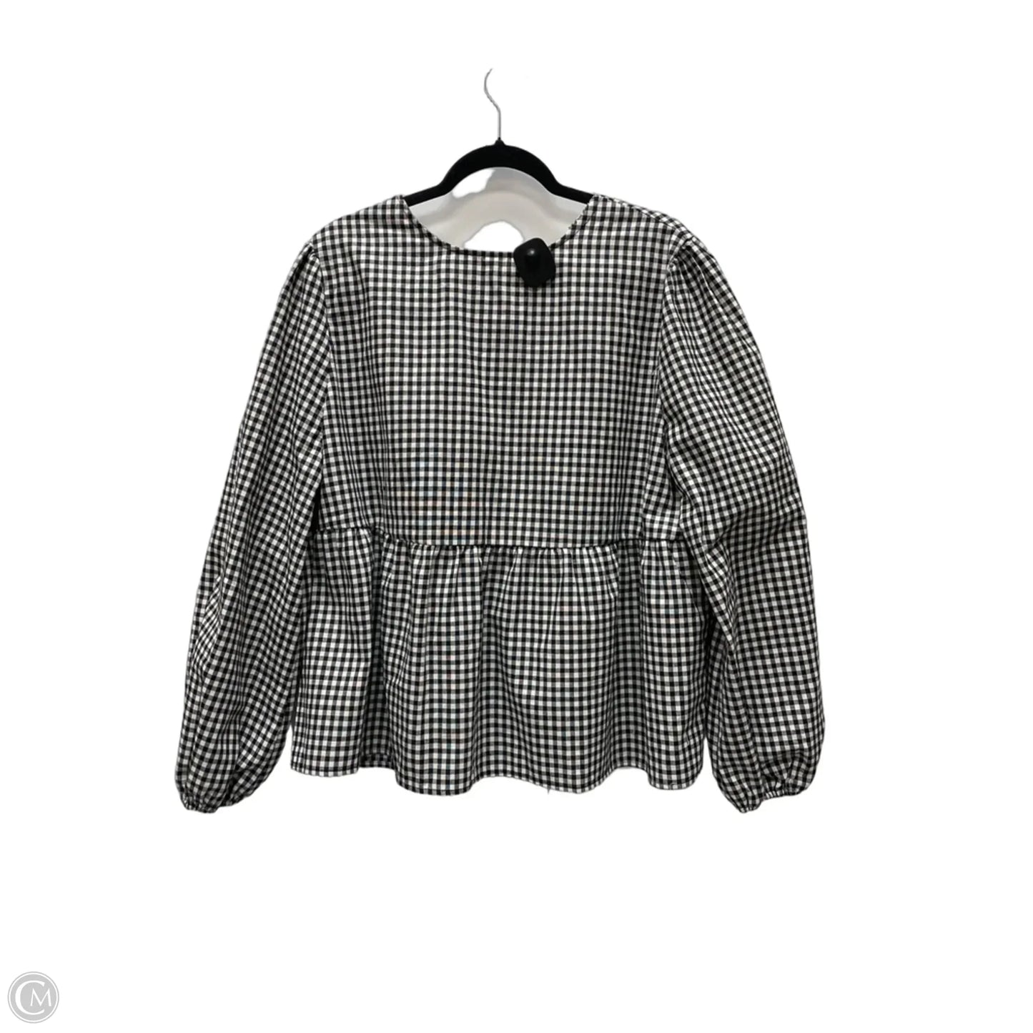 Top Long Sleeve By Clothes Mentor In Black & Cream, Size: Xl