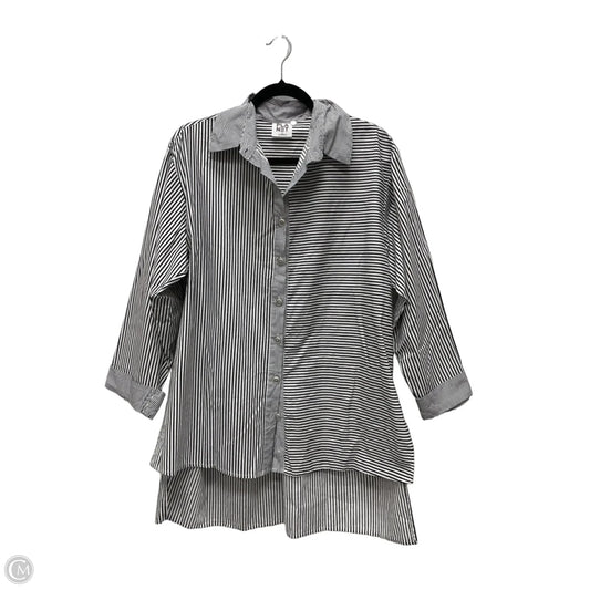 Tunic Long Sleeve By Cmb In Striped Pattern, Size: Xl