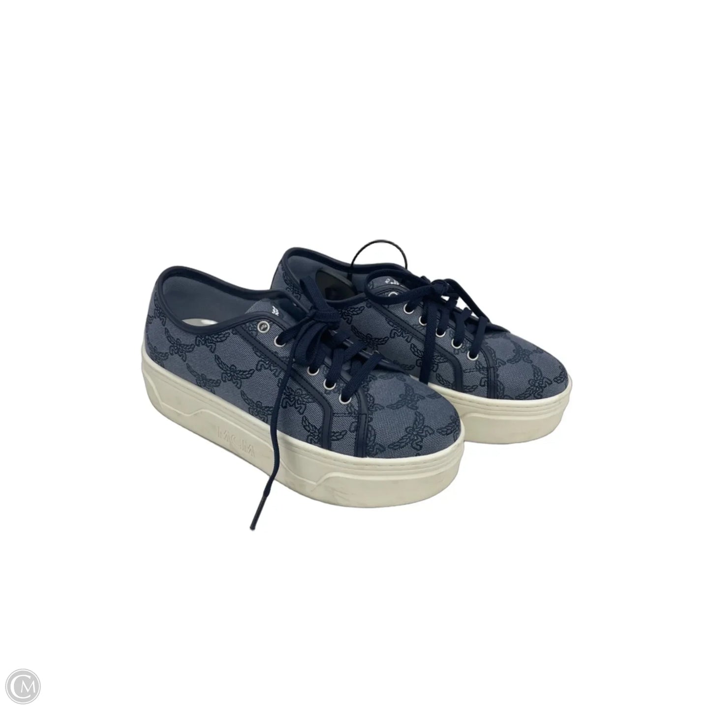 Shoes Luxury Designer By Mcm In Blue Denim, Size: 7.5