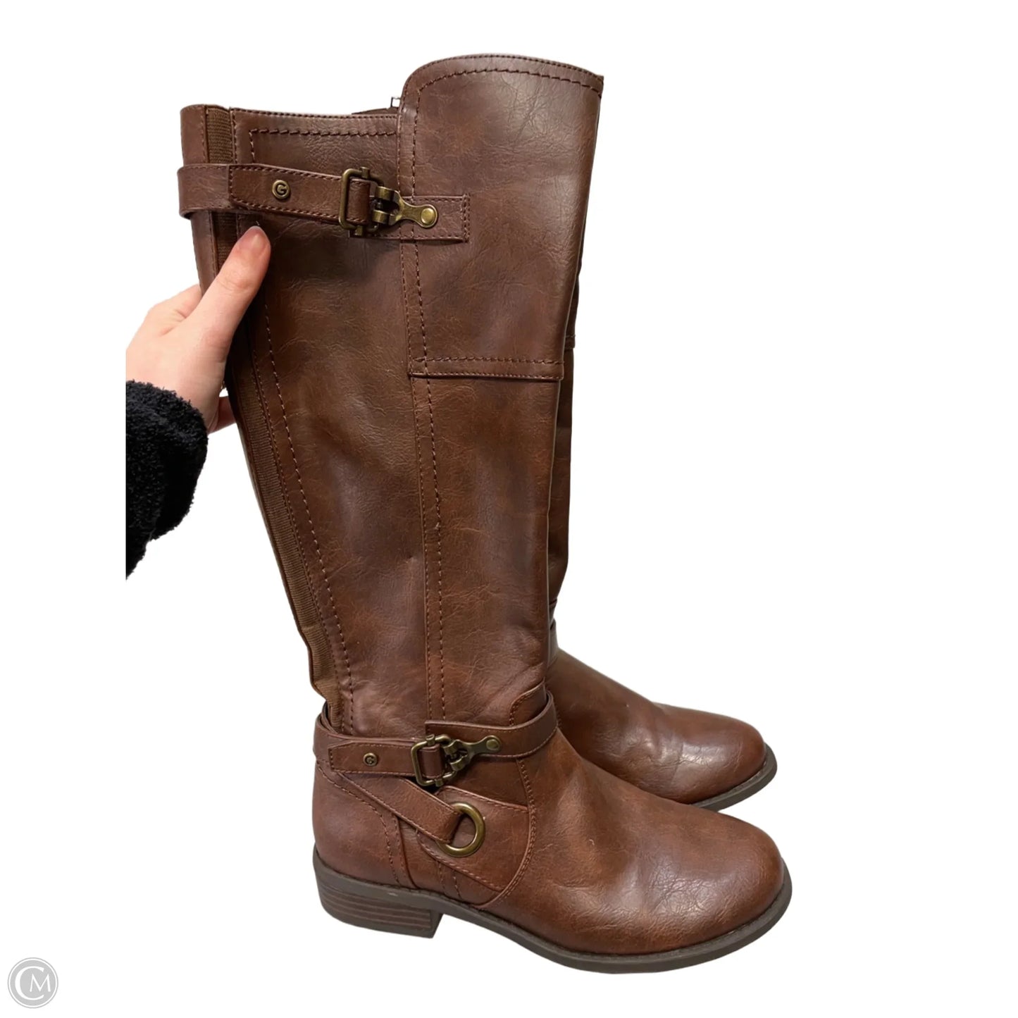 Boots Knee Flats By Guess In Brown, Size: 8.5