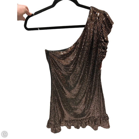 Dress Party Short By Entro In Black & Gold, Size: M