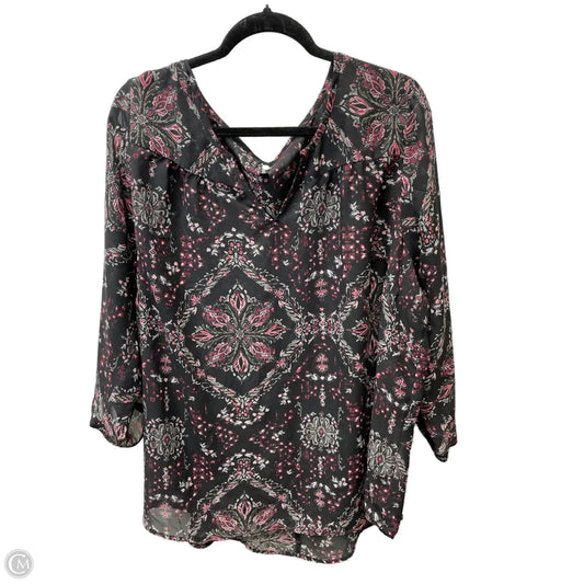 Blouse 3/4 Sleeve By Maurices In Floral Print, Size: 3x