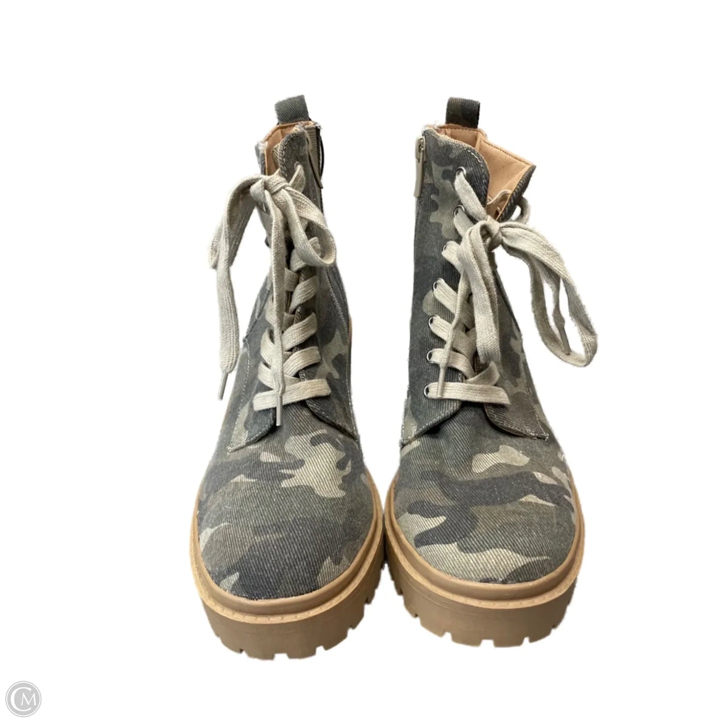 Boots Ankle Heels By Torrid In Camouflage Print, Size: 9