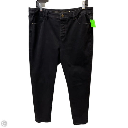 Jeans Jeggings By Soft Surroundings In Black Denim, Size: 12