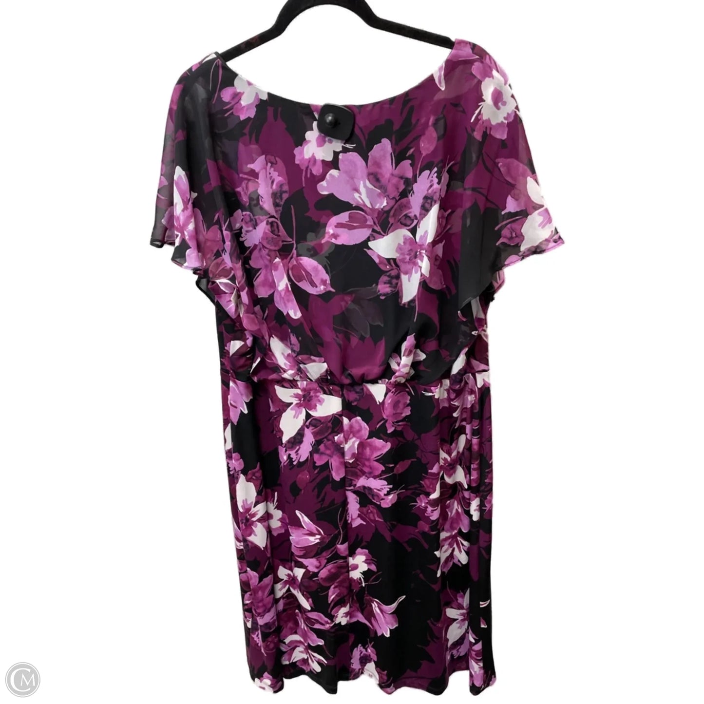 Dress Casual Short By Connected Apparel In Floral Print, Size: 3x