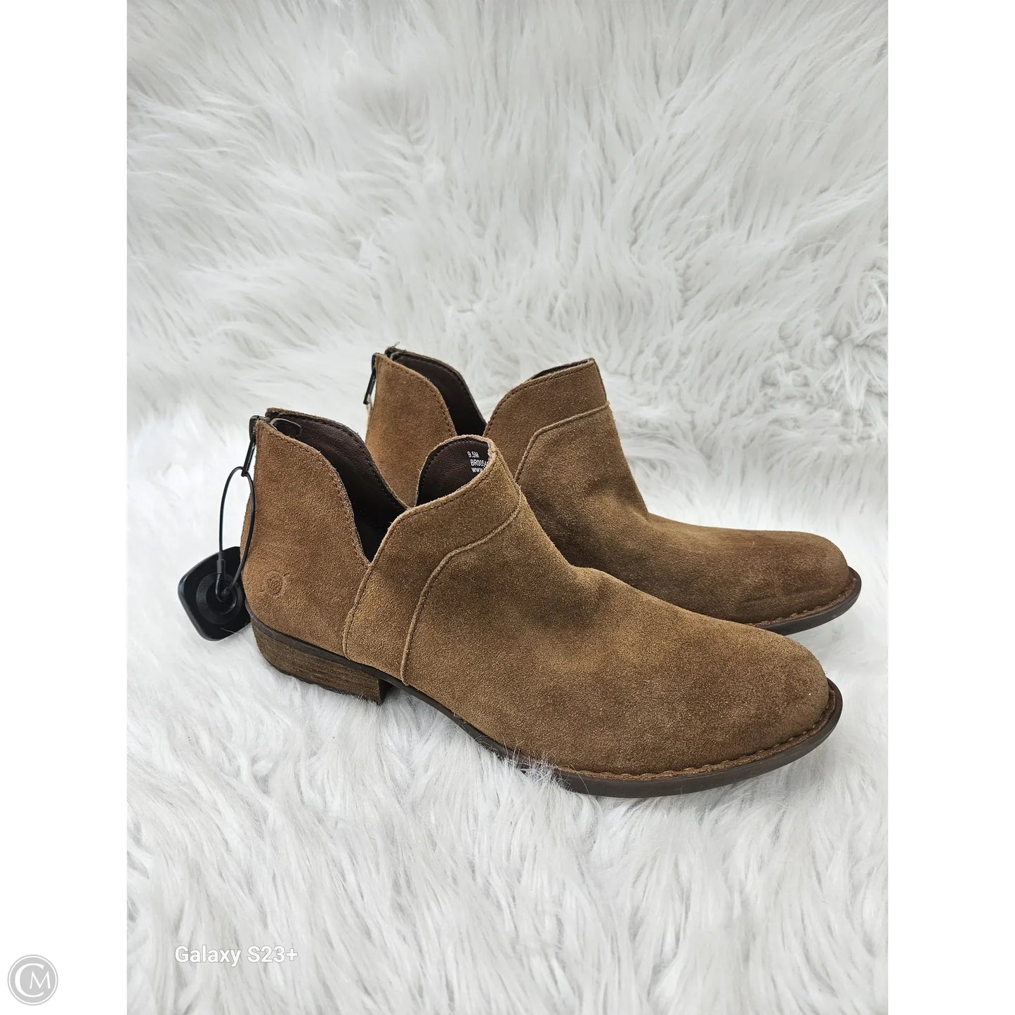 Boots Ankle Heels By Born In Brown, Size: 9.5