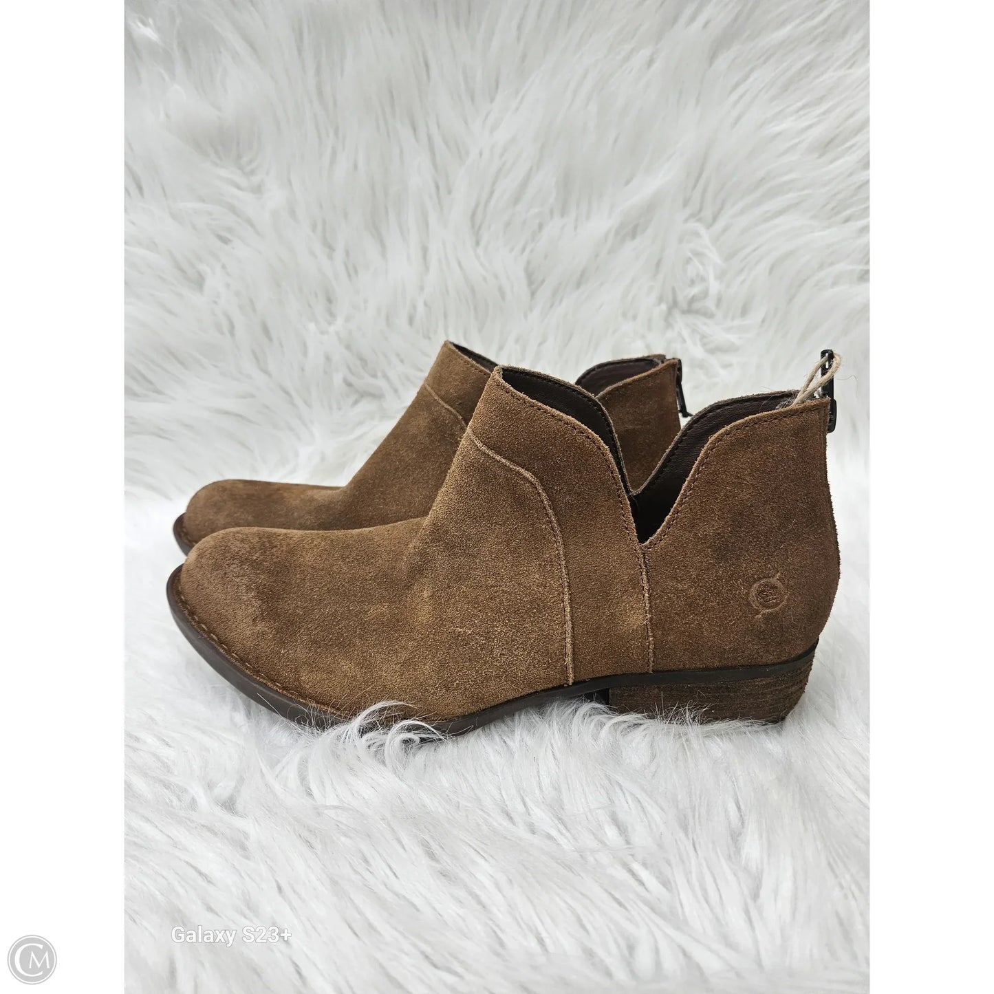 Boots Ankle Heels By Born In Brown, Size: 9.5