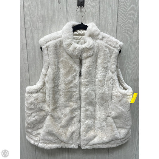 Vest Faux Fur & Sherpa By Nicole Miller In White, Size: 1x