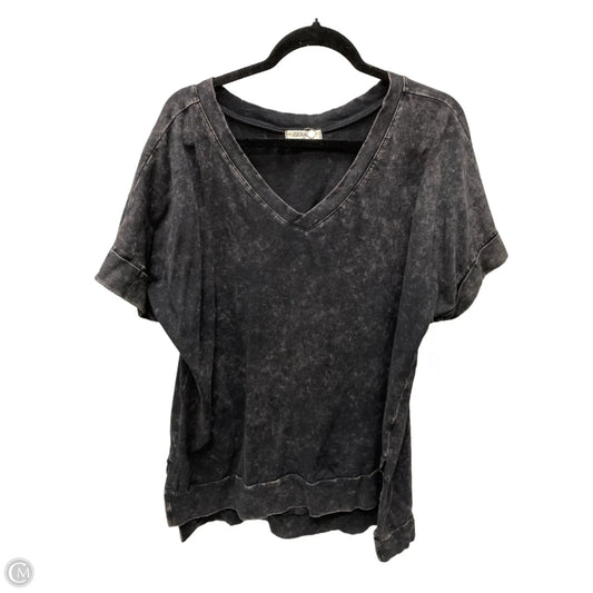 Tunic Short Sleeve By Zenana In Black & Tan, Size: 2x
