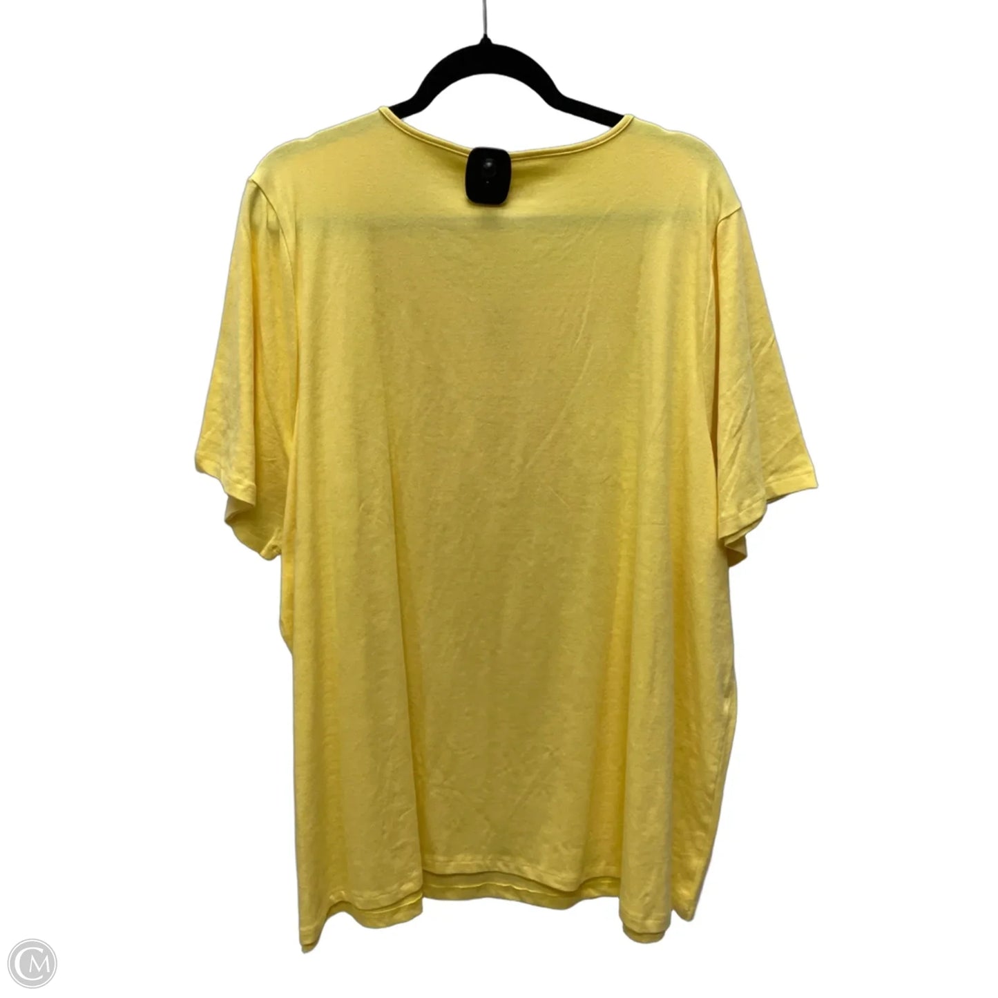 Top Short Sleeve Basic By Catherines In Yellow, Size: 2x