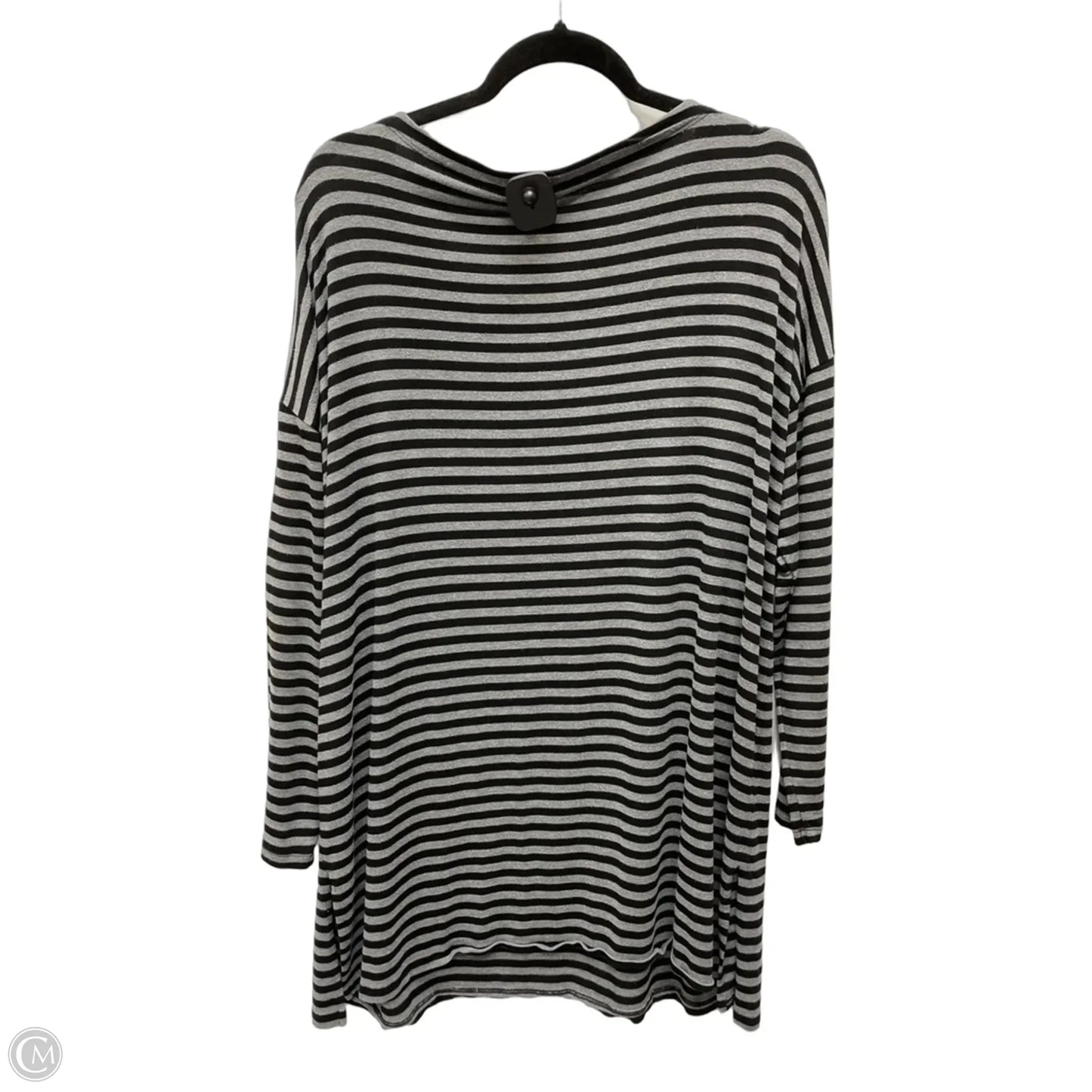 Tunic 3/4 Sleeve By Eileen Fisher In Striped Pattern, Size: L