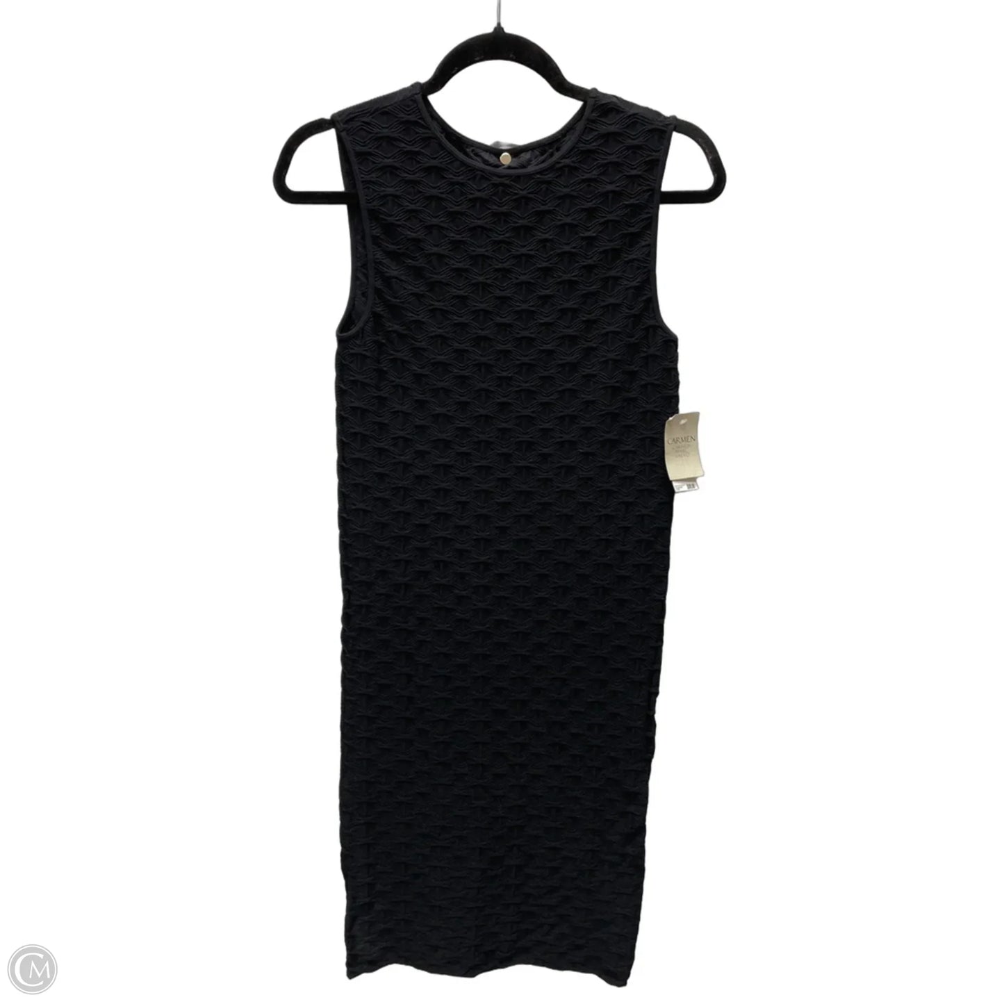 Dress Casual Short By Carmen By Carmen Marc Valvo In Black, Size: M