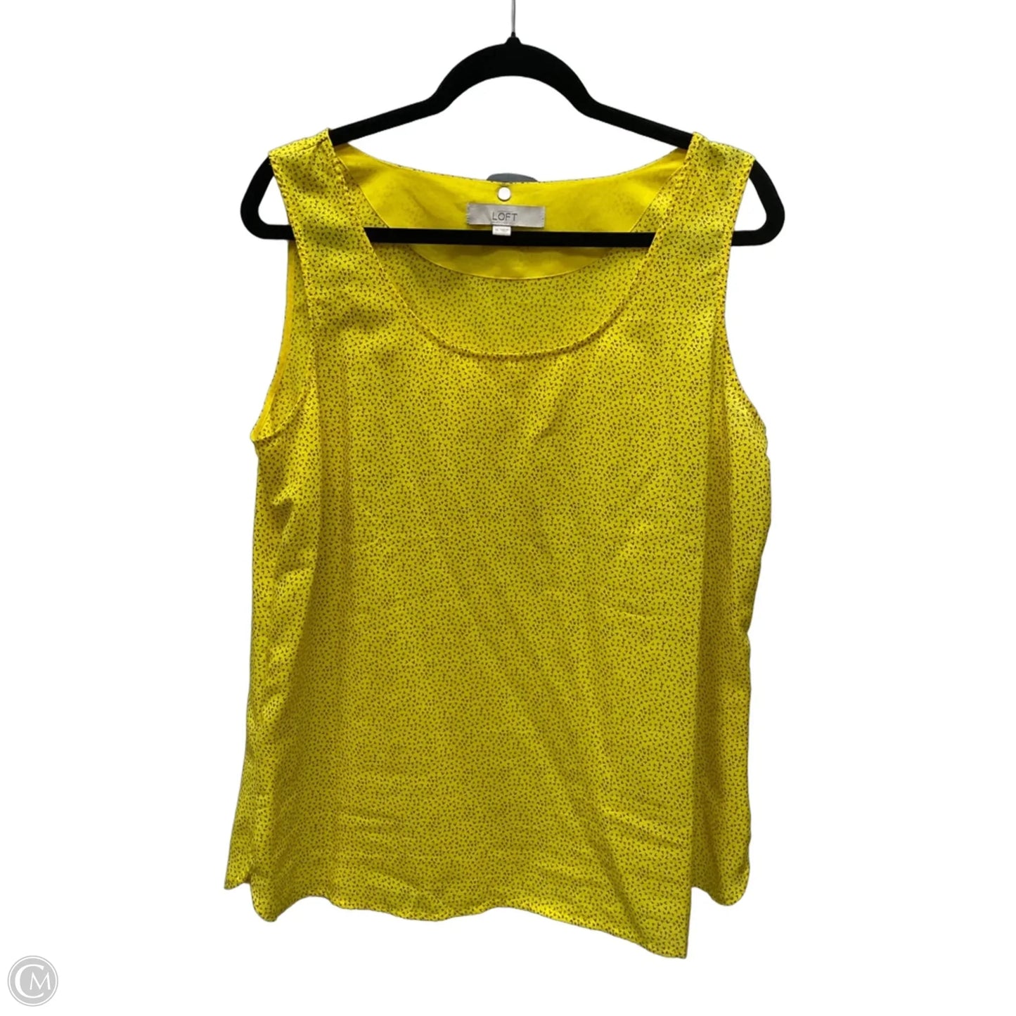 Top Sleeveless By Loft In Brown & Yellow, Size: Xl
