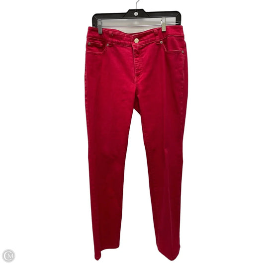 Jeans Straight By Chicos In Red, Size: 8