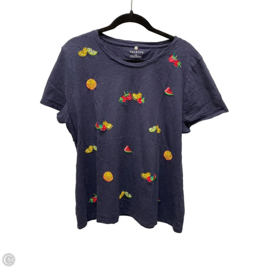 Top Short Sleeve Basic By Talbots In Navy, Size: Xl