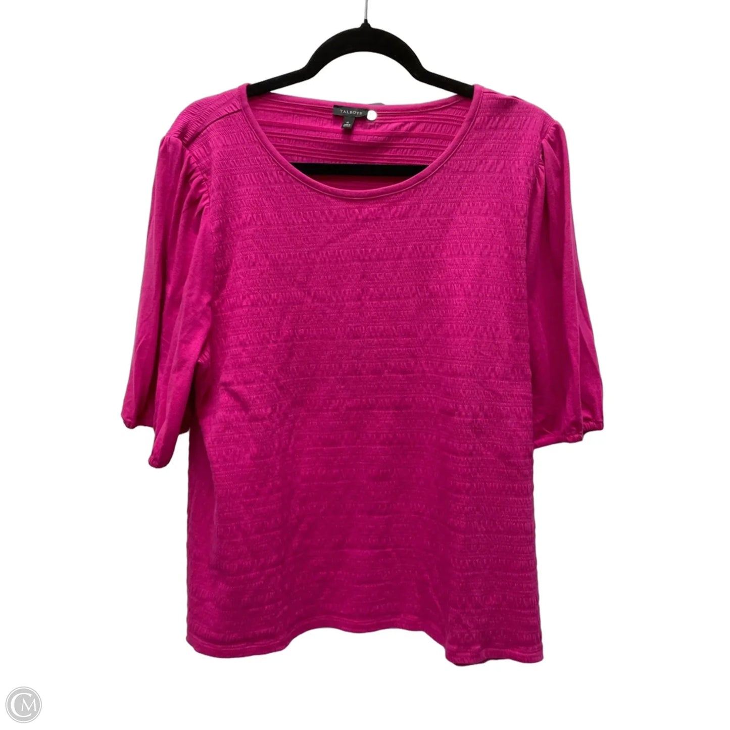 Top Short Sleeve Basic By Talbots In Pink, Size: Xl