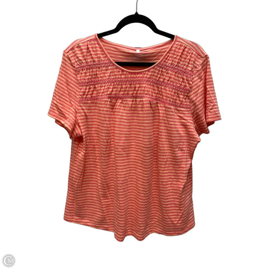 Top Short Sleeve Basic By Talbots In Striped Pattern, Size: Xl