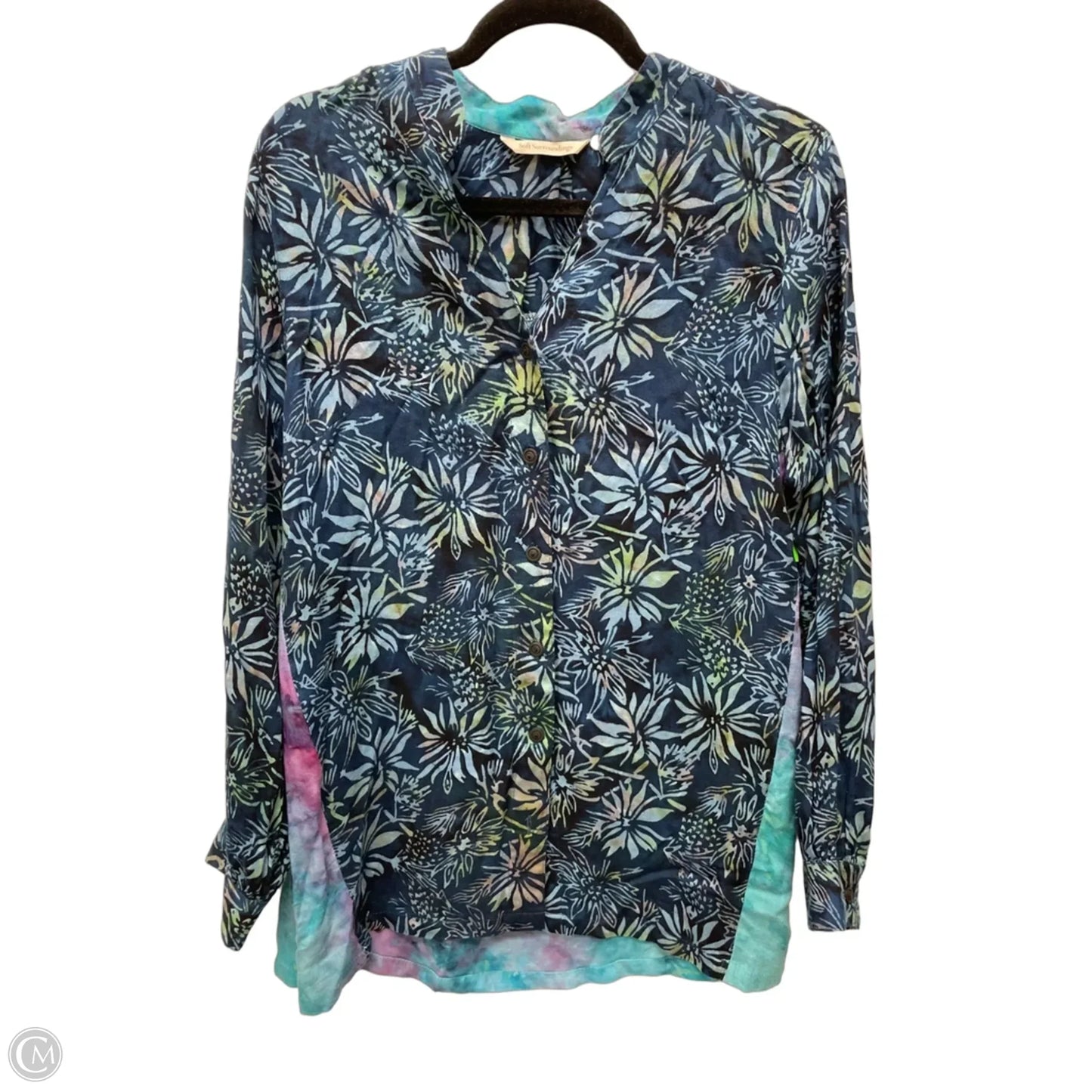 Top Long Sleeve By Soft Surroundings In Floral Print, Size: M
