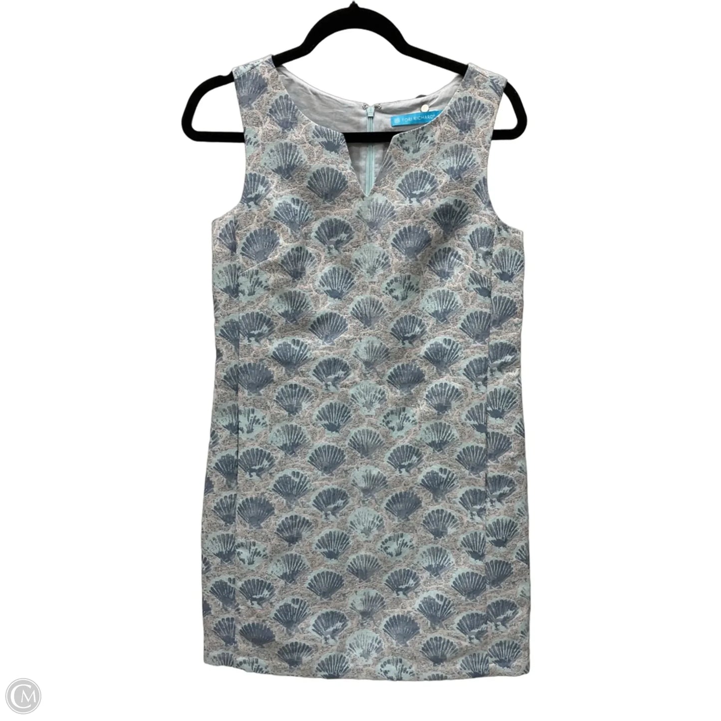 Dress Casual Short By Tori Richards In Blue & White, Size: S