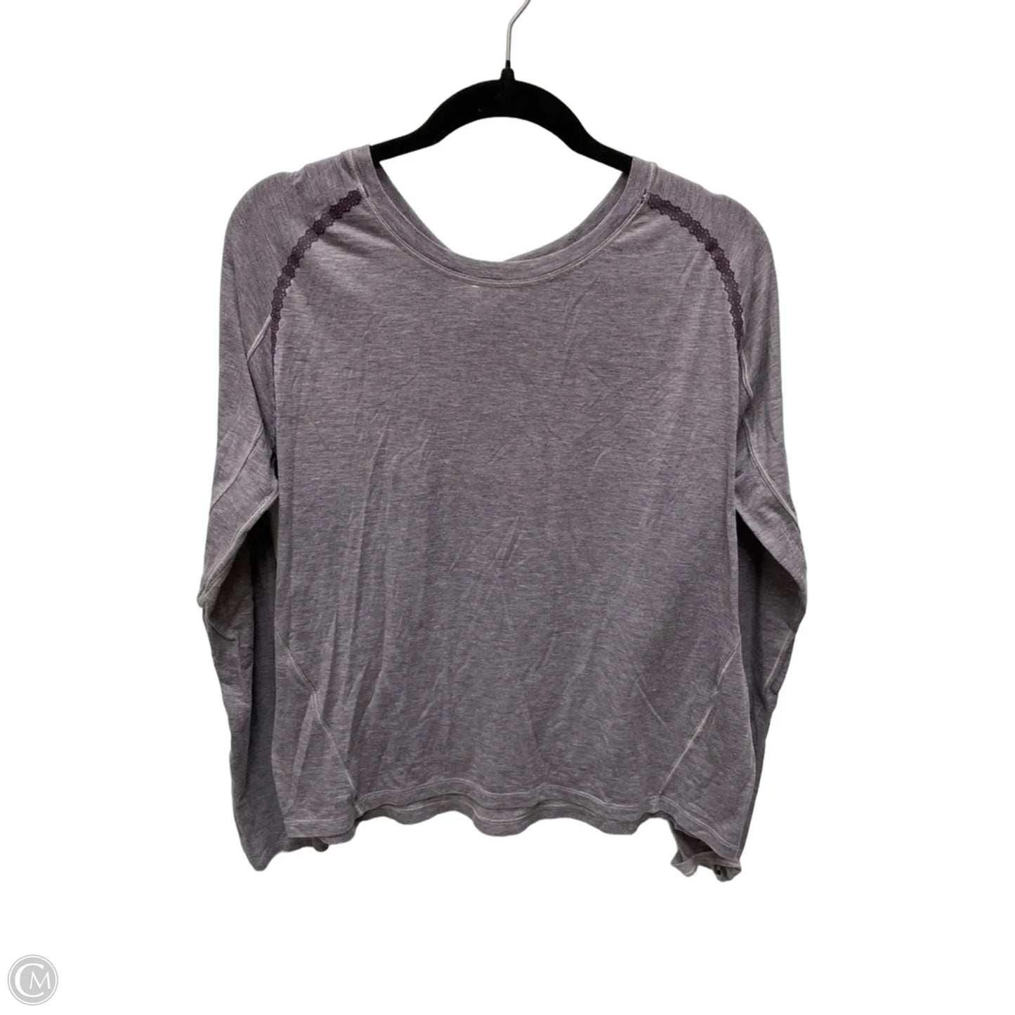 Athletic Top Long Sleeve Crewneck By Lululemon In Purple, Size: L