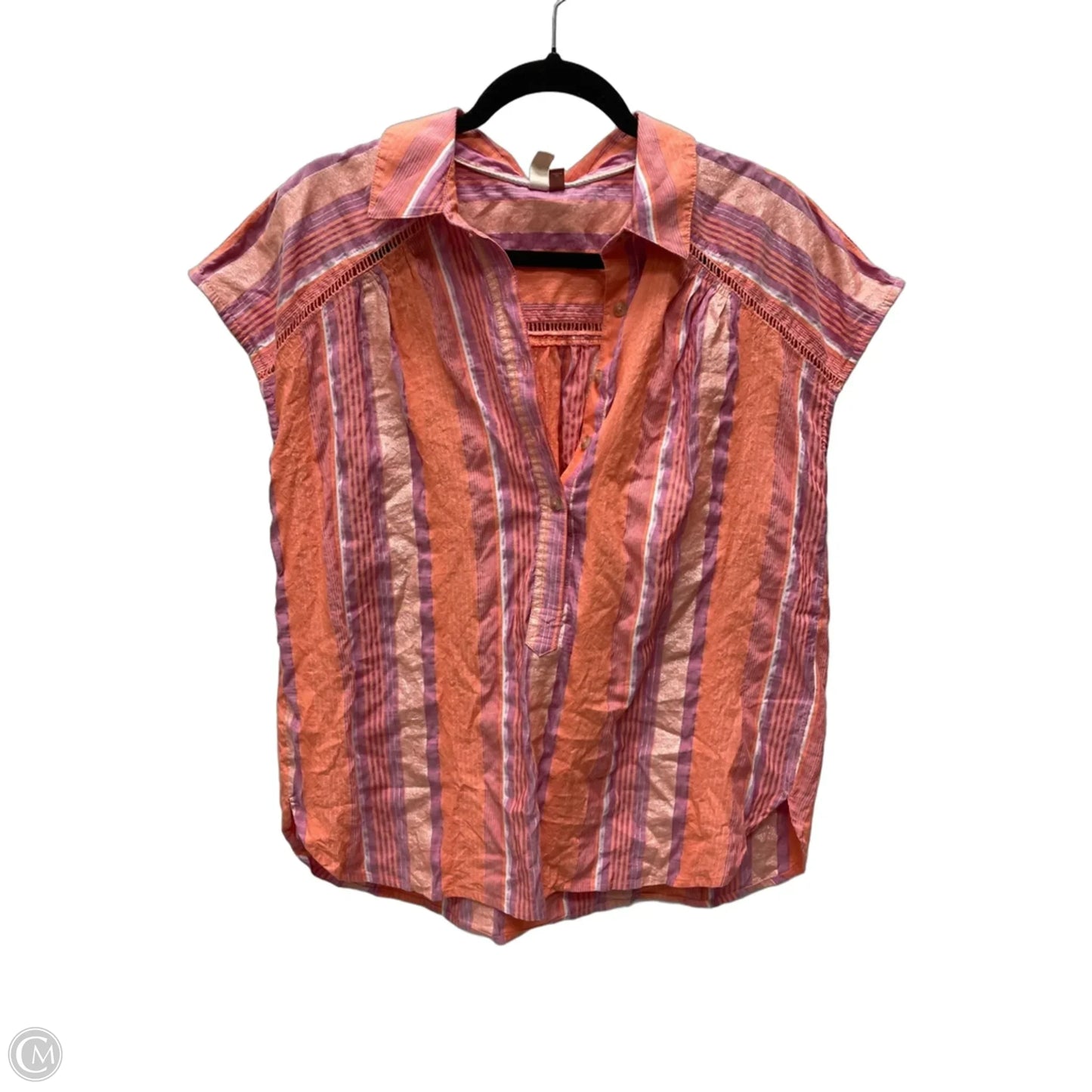 Top Short Sleeve By Pilcro In Striped Pattern, Size: M