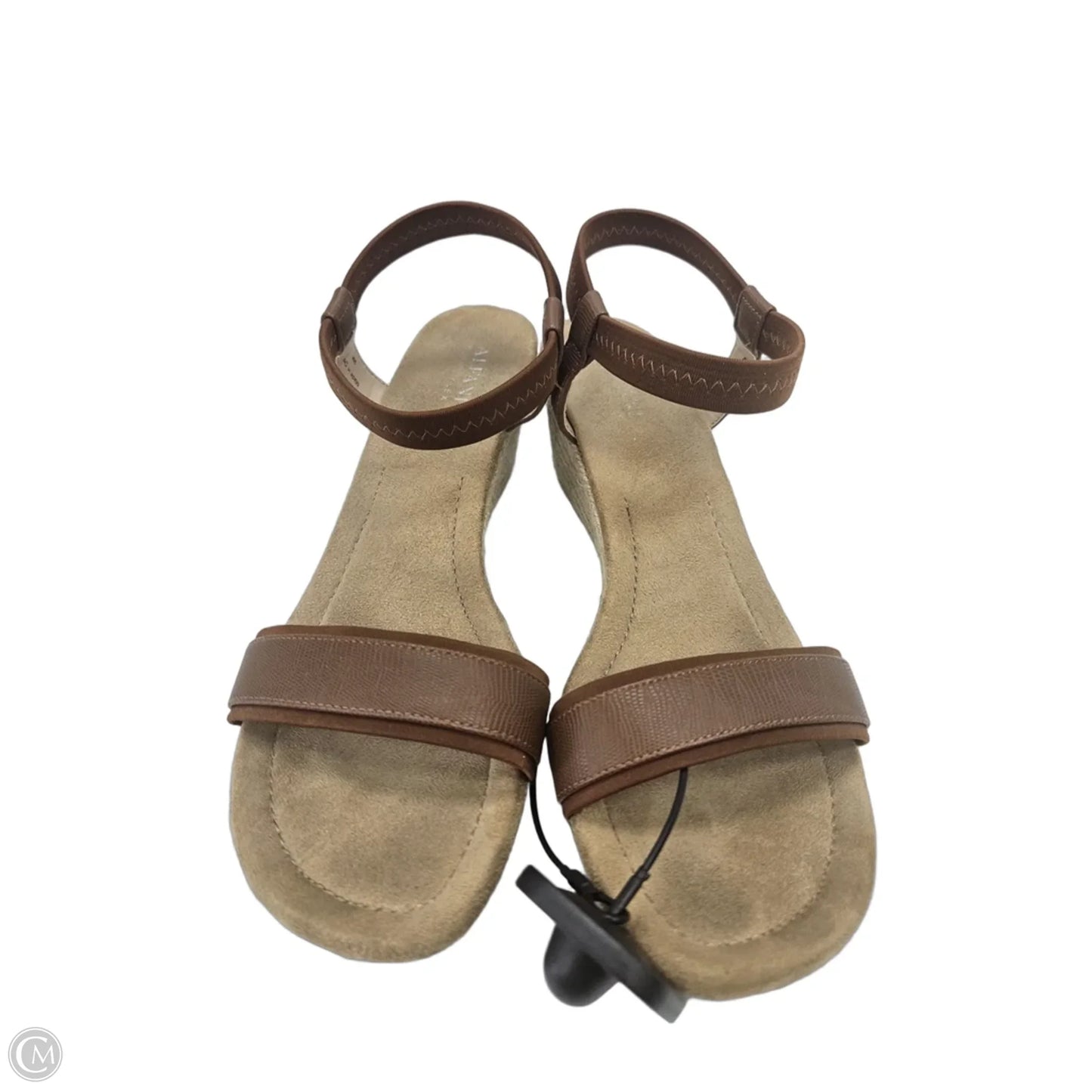 Sandals Heels Wedge By Alfani In Brown & Tan, Size: 9