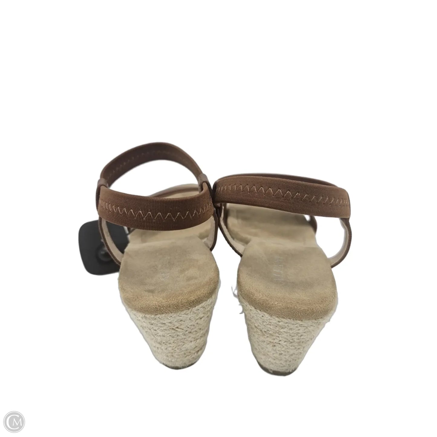 Sandals Heels Wedge By Alfani In Brown & Tan, Size: 9
