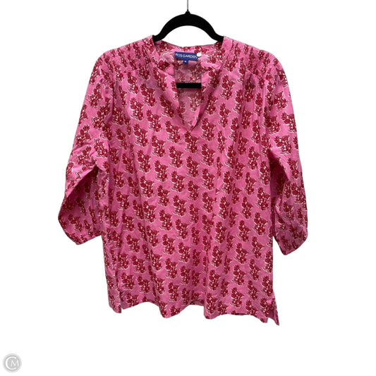 Blouse Long Sleeve By Ros Garden In Floral Print, Size: M