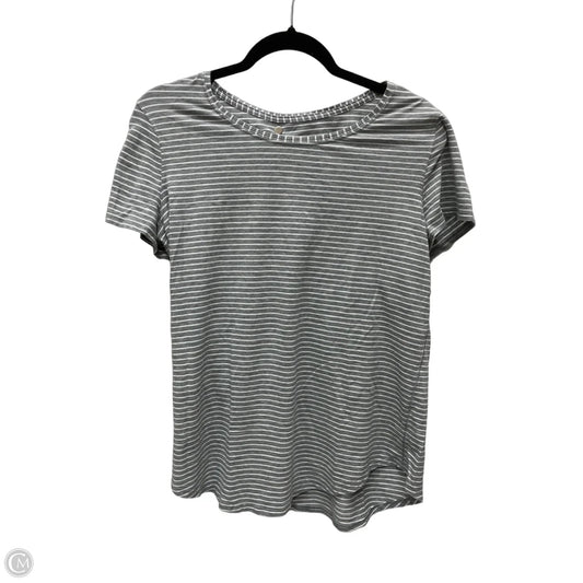Athletic Top Short Sleeve By Lululemon In Striped Pattern, Size: L