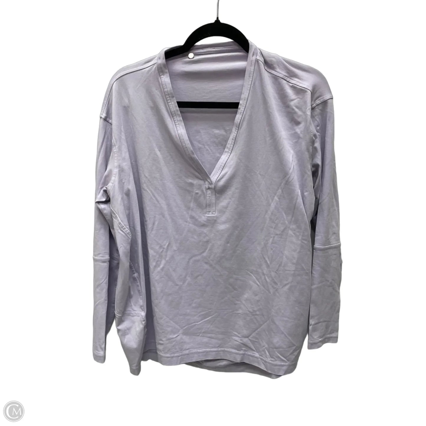Athletic Top Long Sleeve Crewneck By Lululemon In Purple, Size: L